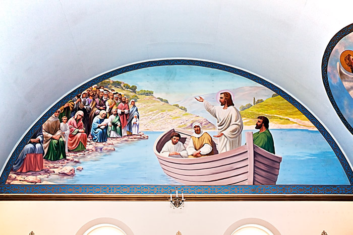 Jesus Preaching from a Boat by Wadim Dobrolige (1965) - Lamont