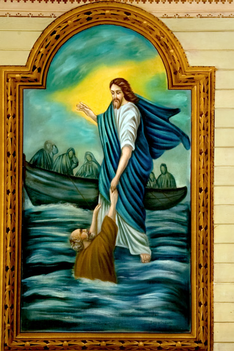 Jesus rescuing St. Peter